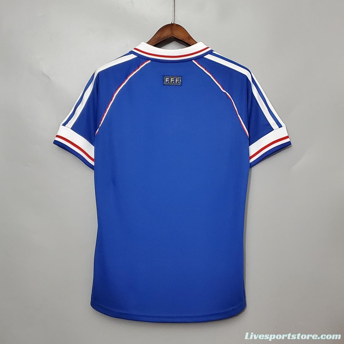 Retro 1998 France home Soccer Jersey