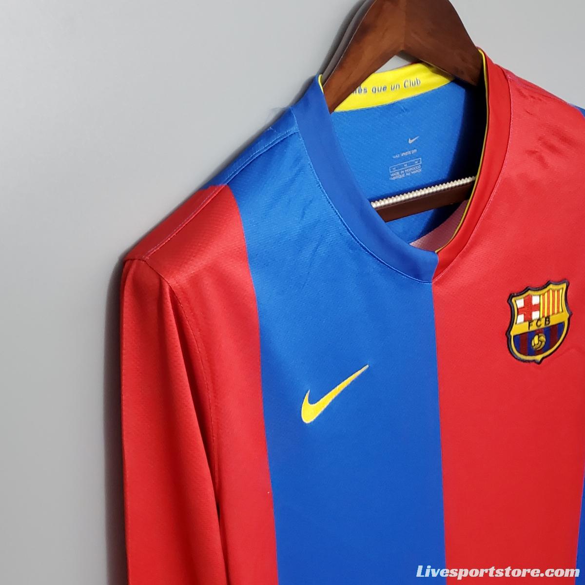 Retro Barcelona 06/07 Long sleeve home Soccer Jersey