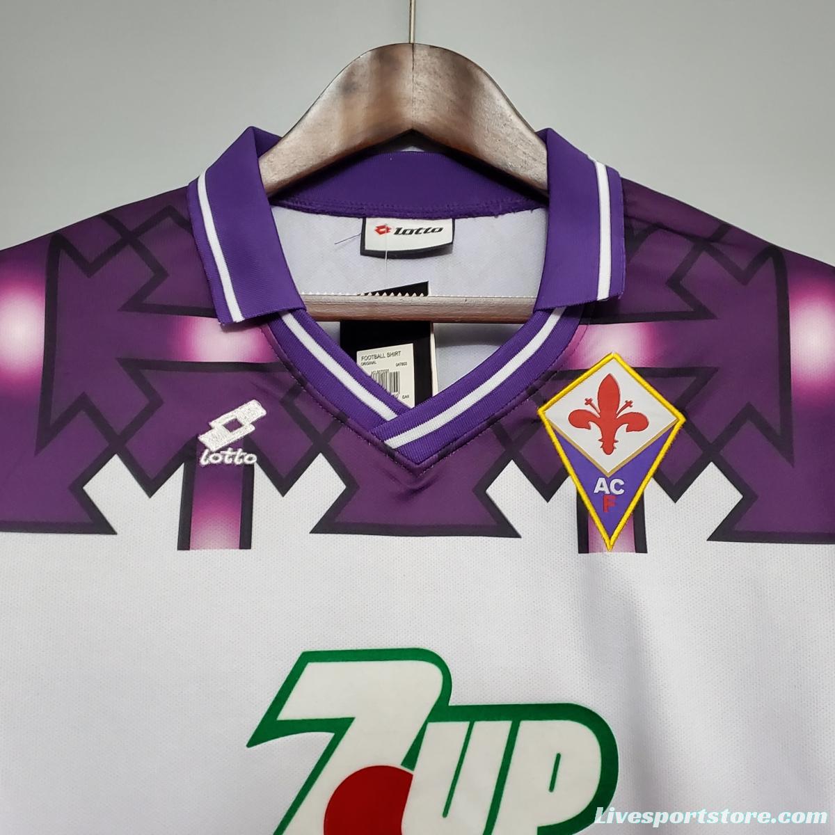 Retro 92/93 Fiorentina away Soccer Jersey