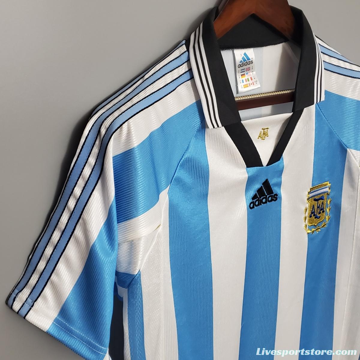 Retro Argentina 1998 home Soccer Jersey