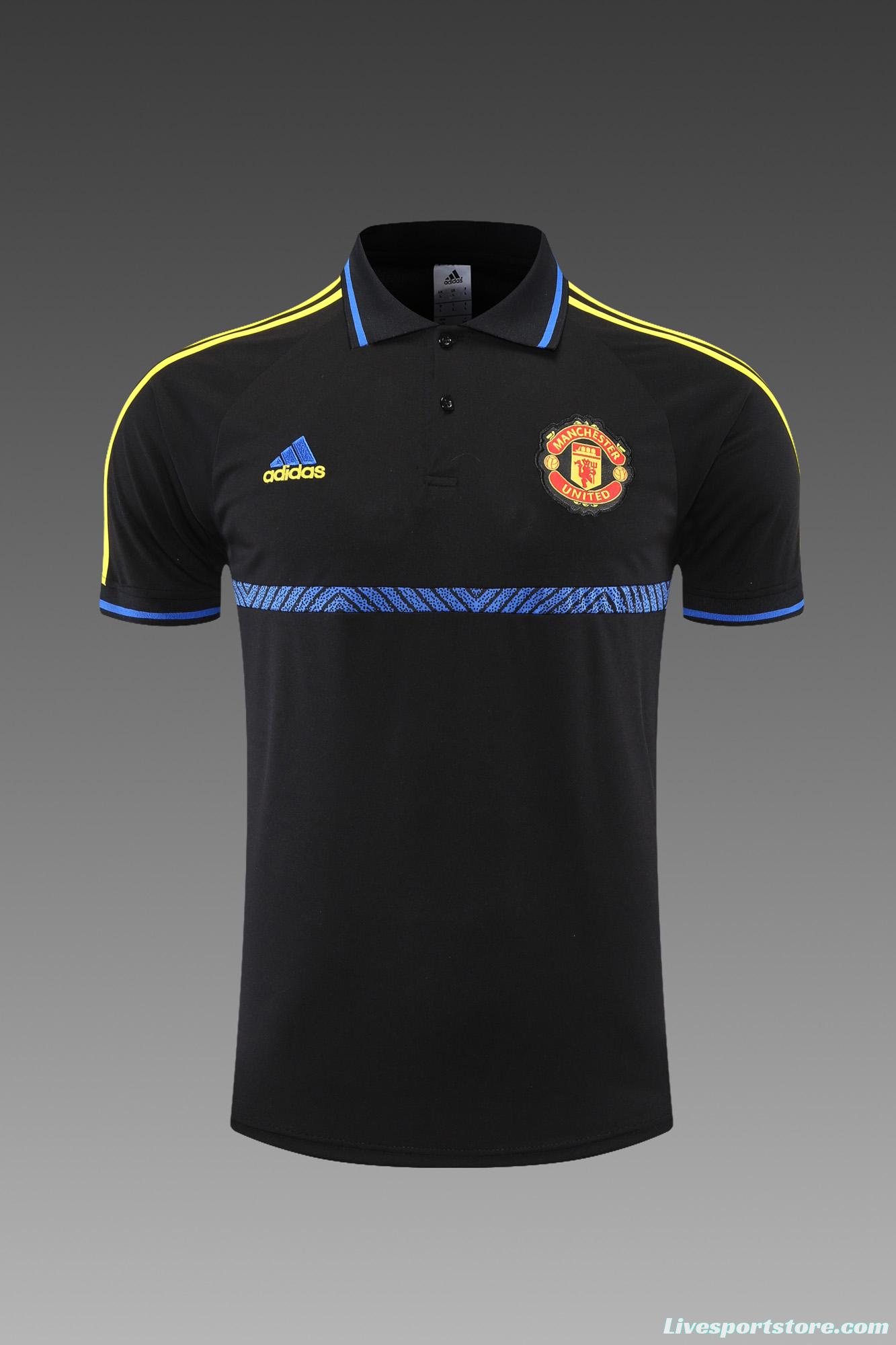 Manchester United POLO kit black and blue stripes(not supported to be sold separately)