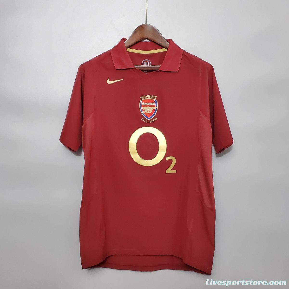 Retro 05/06 Arsenal home Soccer Jersey