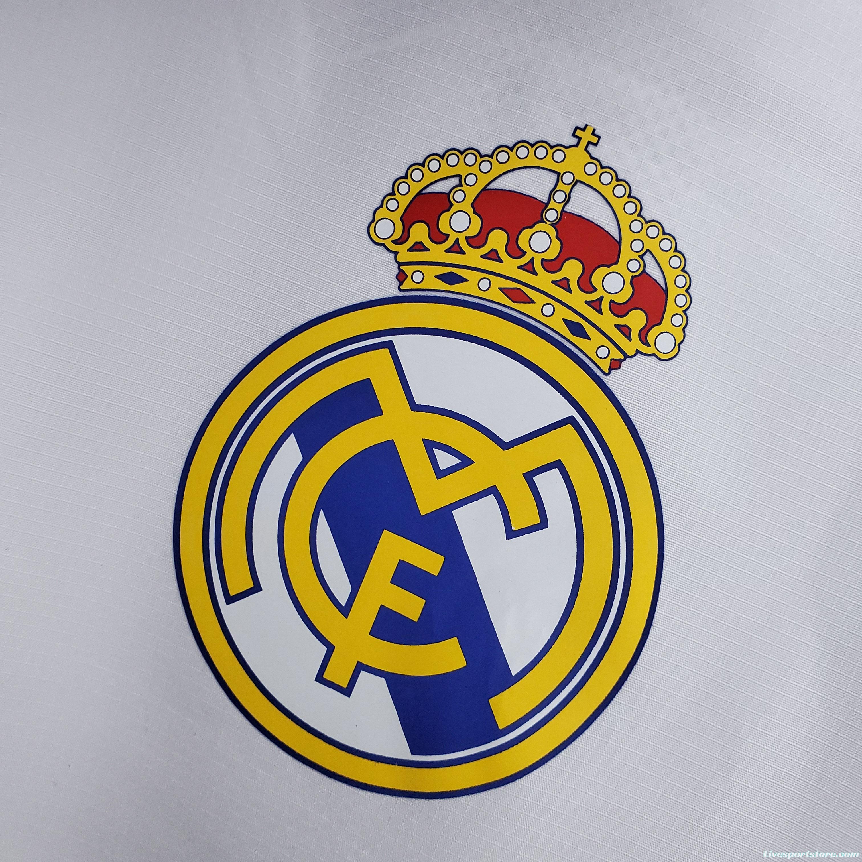 2022 Real Madrid Windbreaker White Soccer Jersey