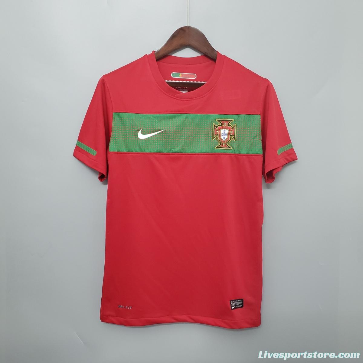 2010 Portugal red Camisa de futebol retro Soccer Jersey