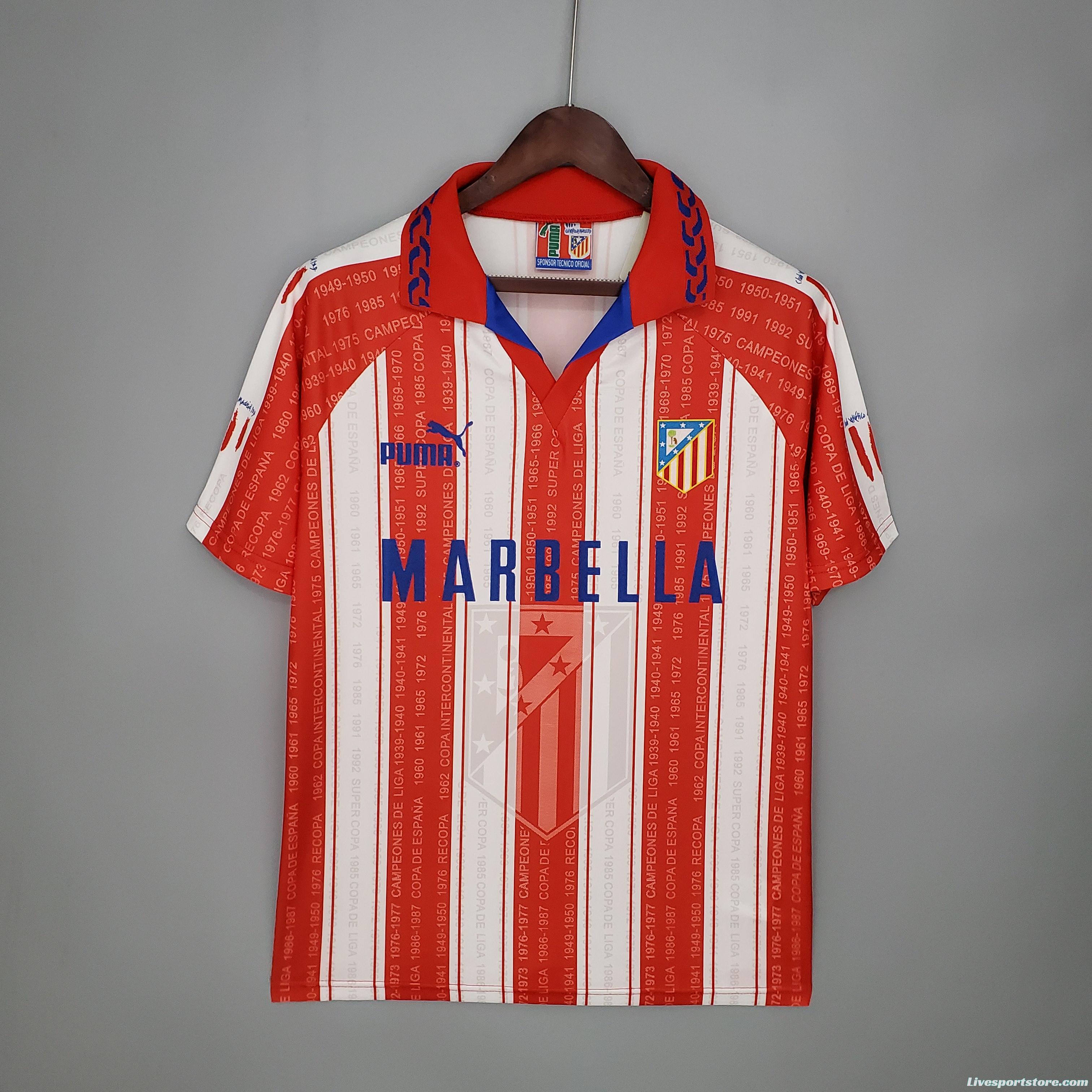 Retro Atletico Madrid 95/96 home Soccer Jersey