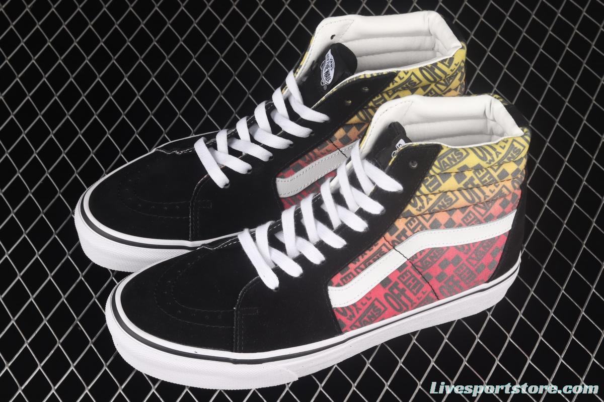 Vans Sk8-Hi Slim graded letter printed high-top casual board shoes VN0A4U3C2N5