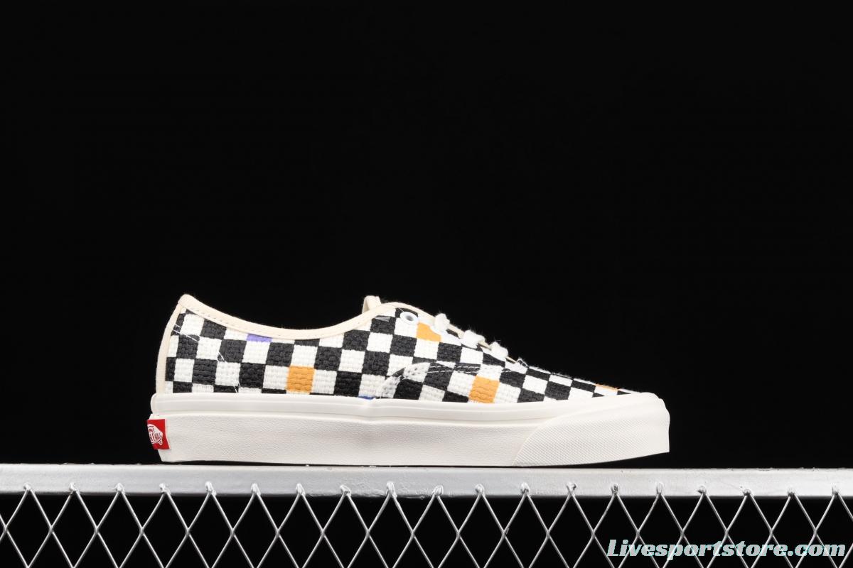 Vans Authentic new summer color matching weaving color checkerboard low upper board shoes VN0A54F29GL