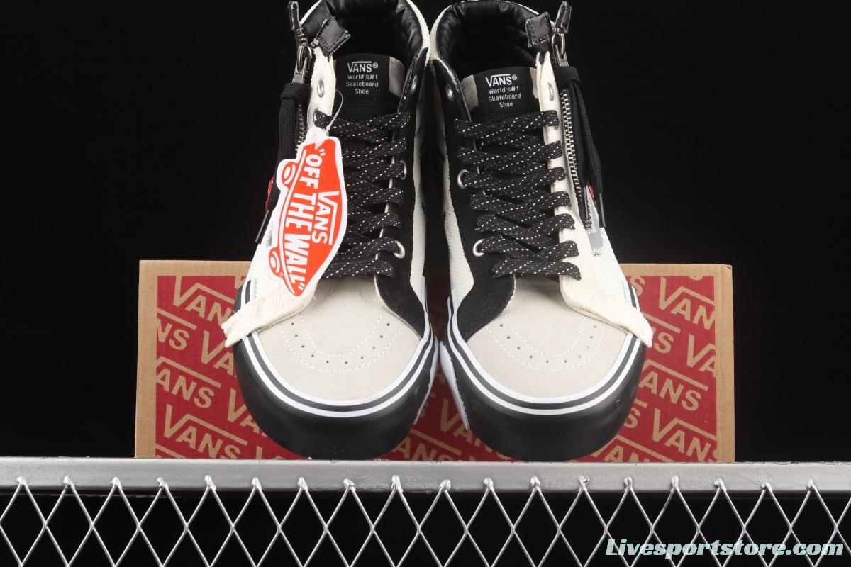 Vans Vault Sk8-Hi Reissue Ca deconstruction high top 3M reflective canvas vulcanized shoes VN0A3WM1TUU