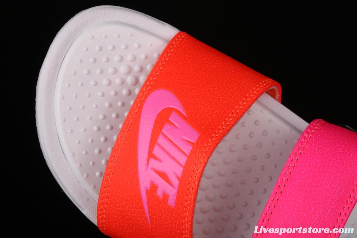 NIKE Benassi Swoosh # double belt ninja slippers # authentic slippers Life all kinds of summer beach slippers 819717-068