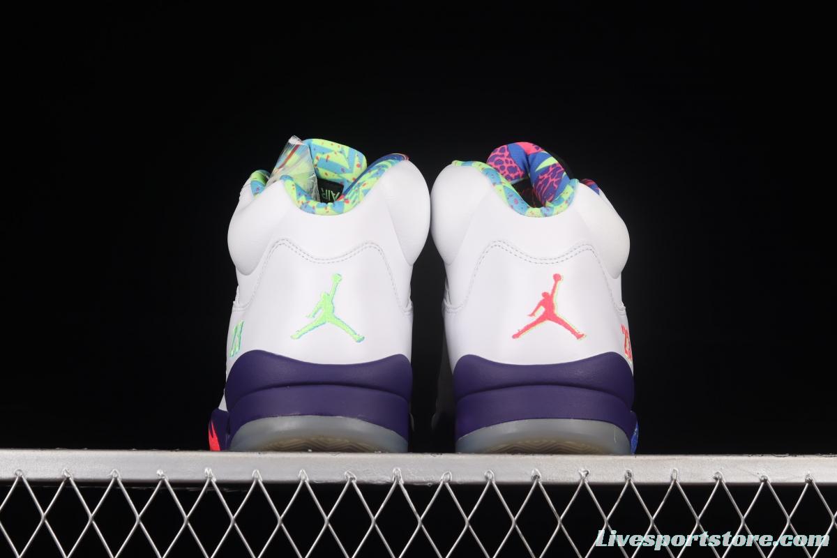 Air Jordan 5 White Bel-Air fresh Prince 2020 Edition College Purple DB3335-100