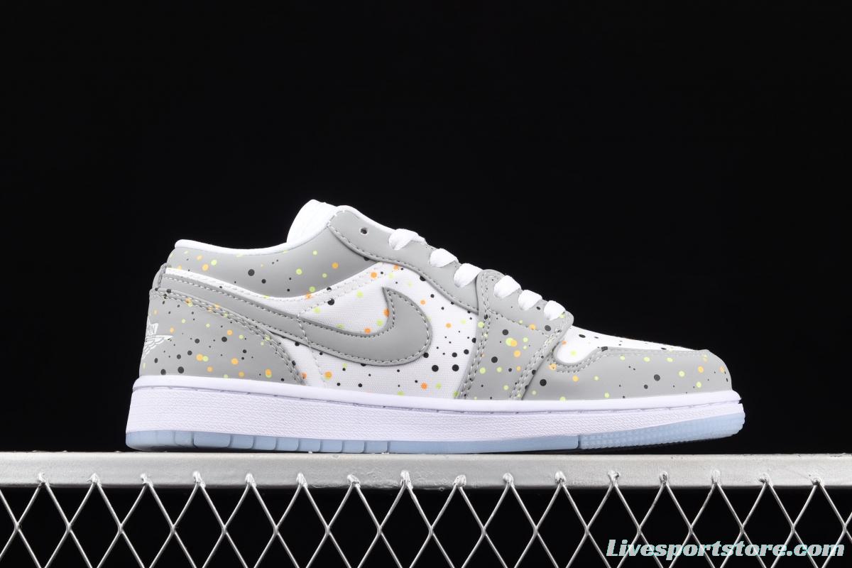 Air Jordan 1 Low inkjet white ash low-top cultural basketball shoes DC0774-001