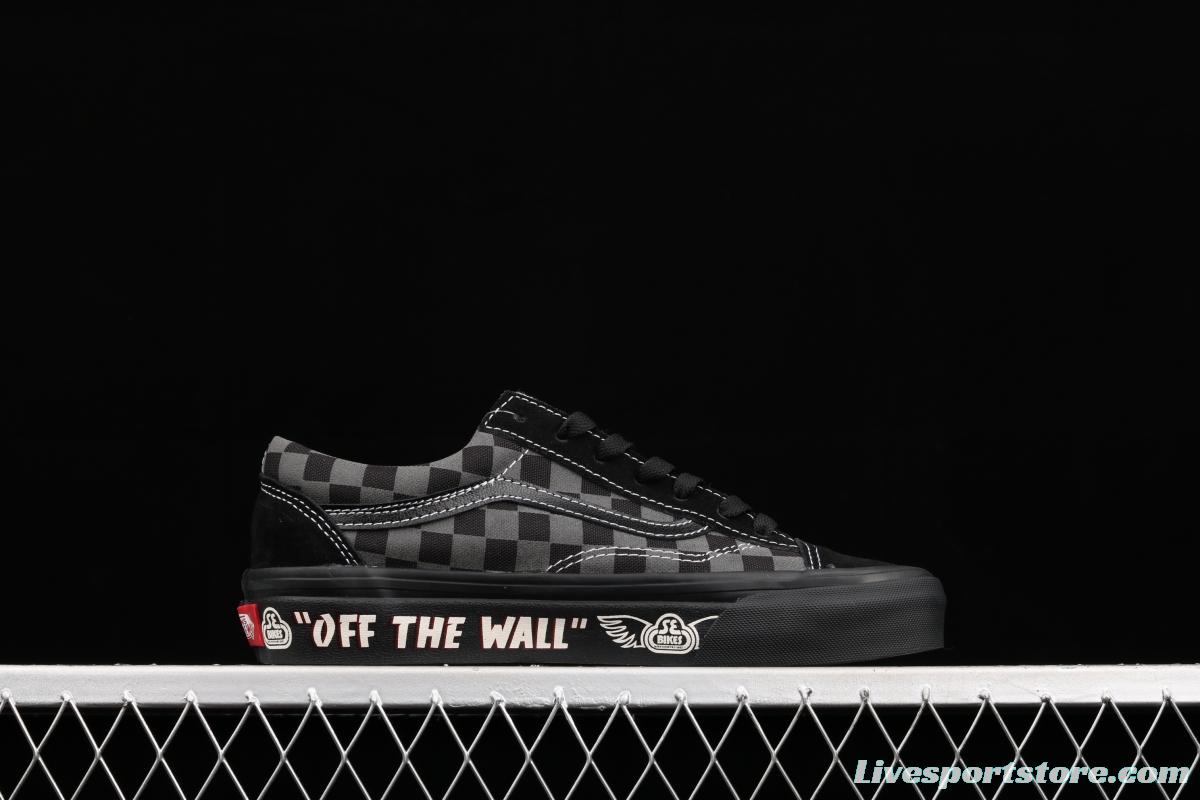 Vans X Se Bilkes Style 36 joint black low-top casual board shoes VN0A54F64YT