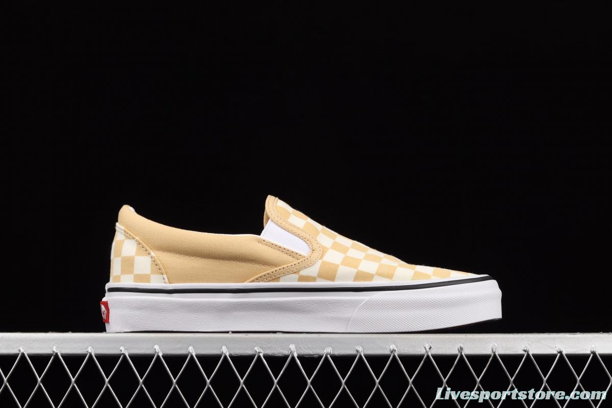 Vans OG Classic Slip-On Loafers Shoes checkerboard khaki classic lazy suit low-top canvas shoes VN0A33TB43A