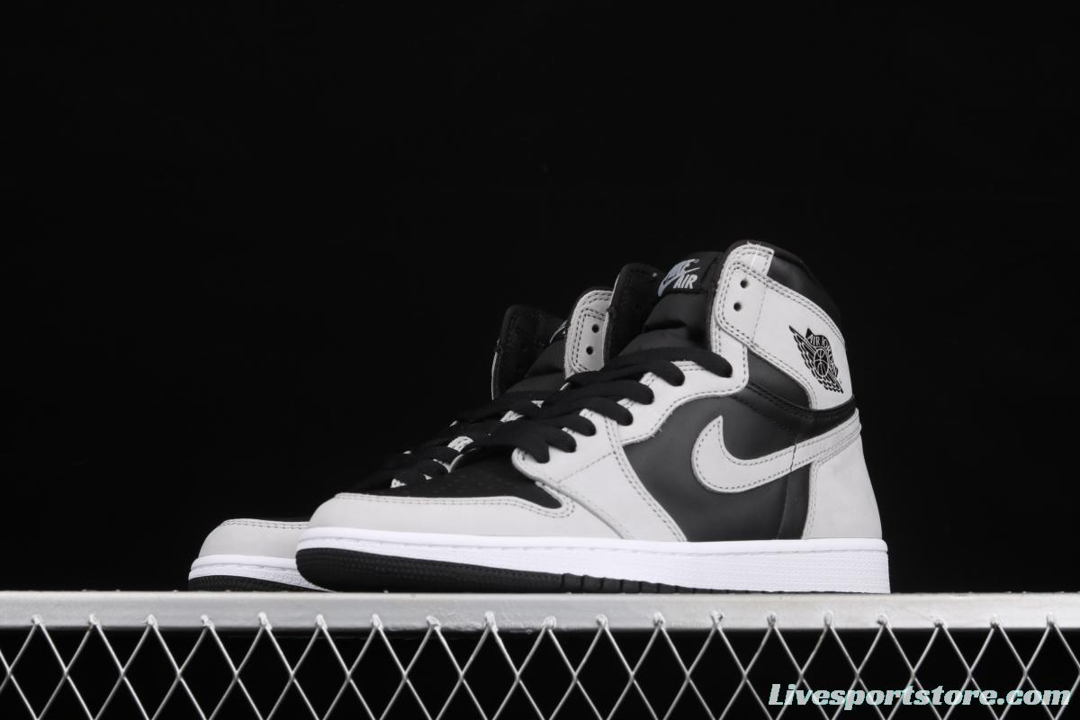 Air Jordan 1 High Gao Bang Gray Panda Shadow Gray 2.0 575441-035 555088-035