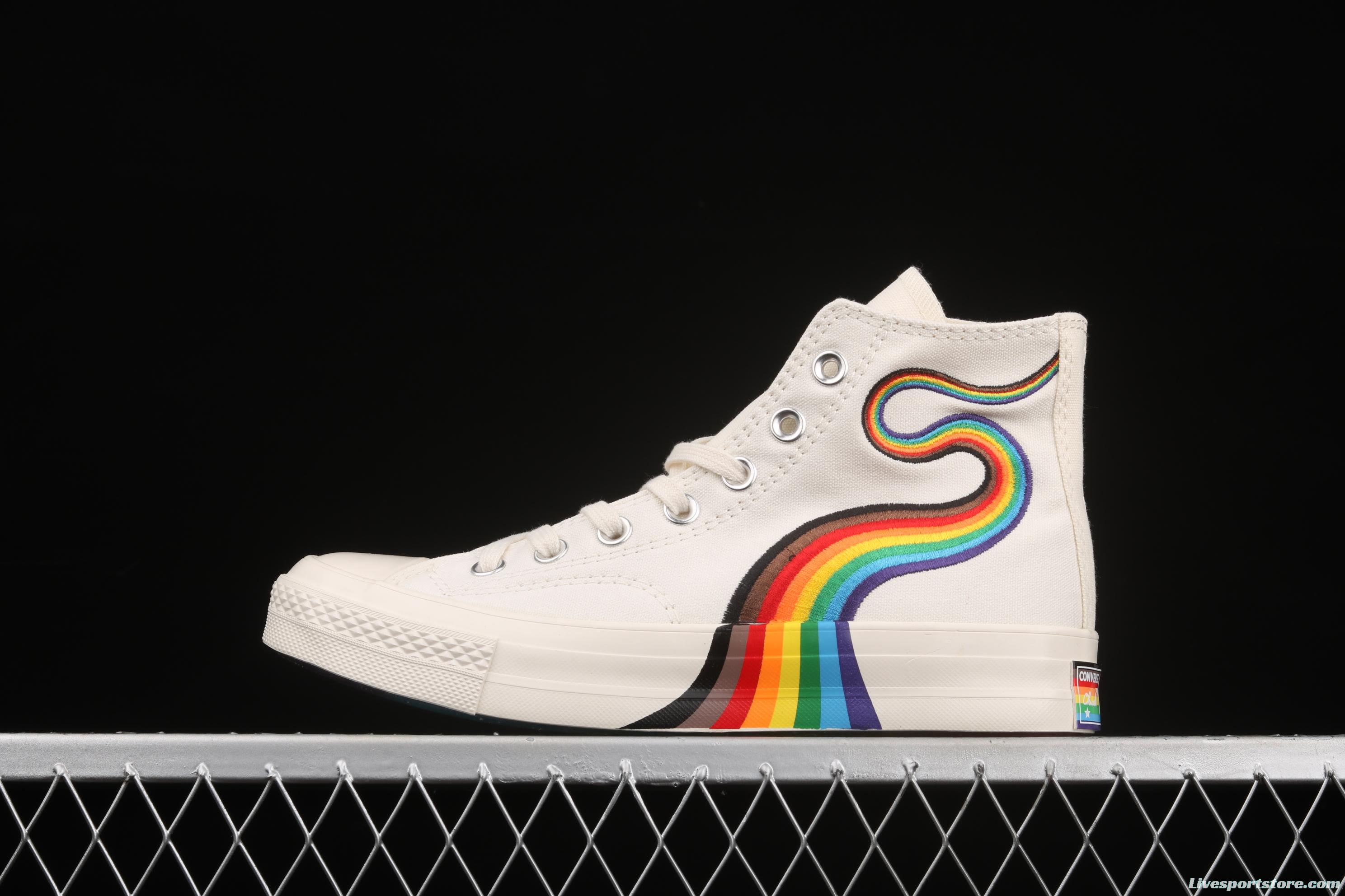 Converse Pride Chuck 70 rainbow color fashionable canvas shoes 170821C