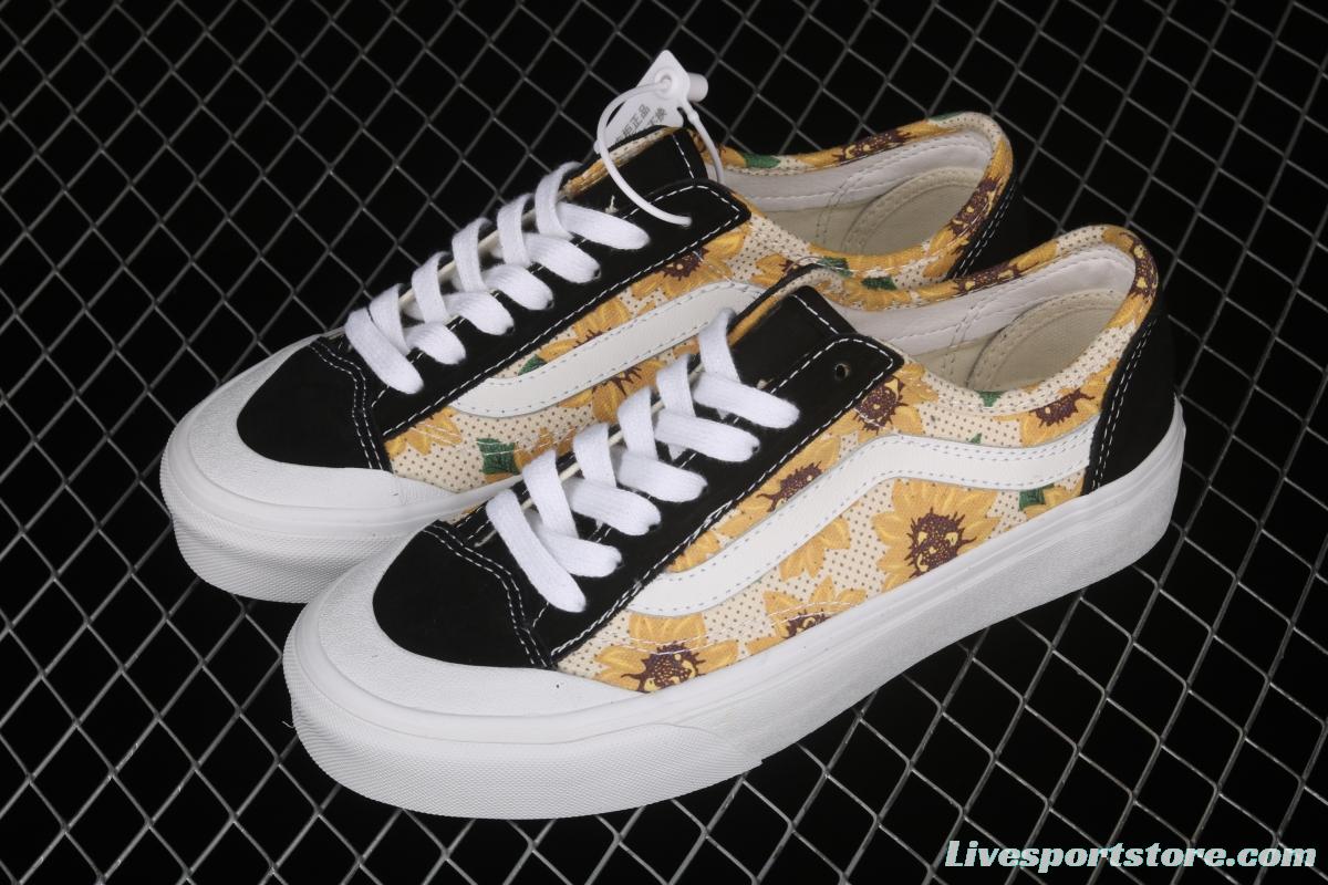 Vans Style 36 SF Sunflower Daisy PEACEMINUSONE short head Limited Edition Skateboard shoes VN0A5HFF6SR