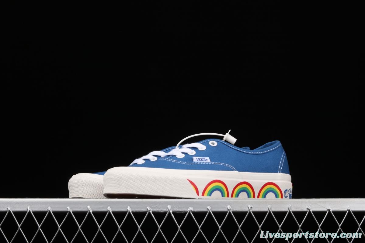 Vans Authentic blue rainbow Anaheim low-top casual board shoes VN0A54F241D