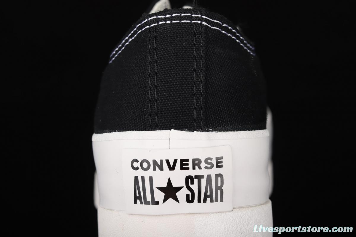 Converse Chuck Taylor All Star Lugged Move OX Converse black and white thick soled heightening shoes 567681C