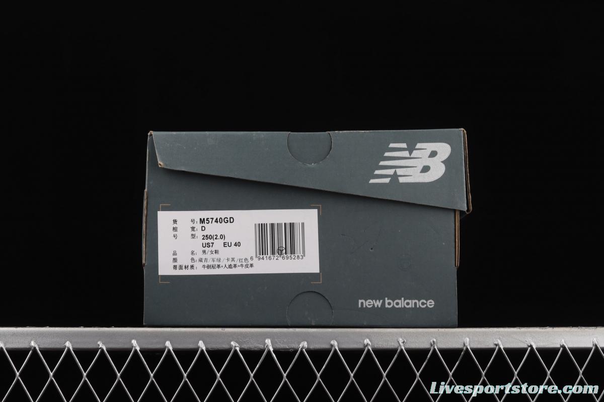 New Balance NB5740 series retro leisure jogging shoes M5740GD