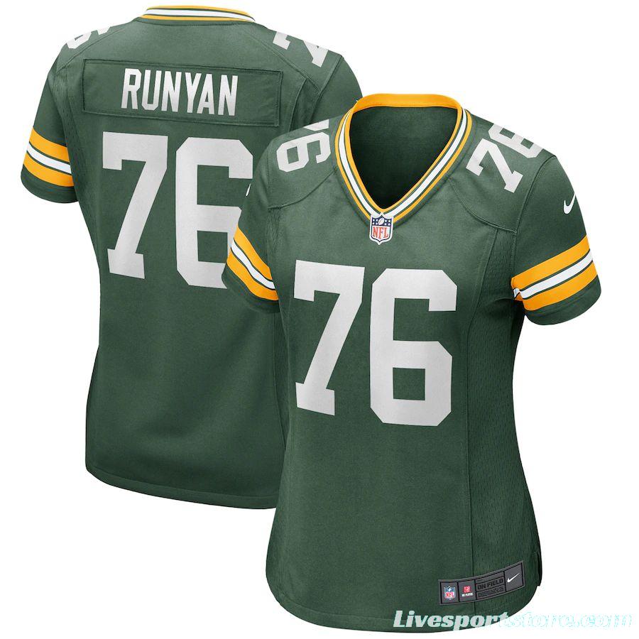 Women's Jon Runyan Green Player Limited Team Jersey