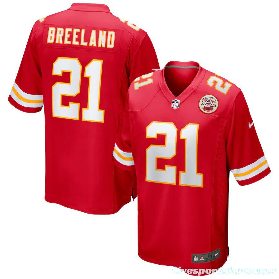 Men's Bashaud Breeland Red Player Limited Team Jersey