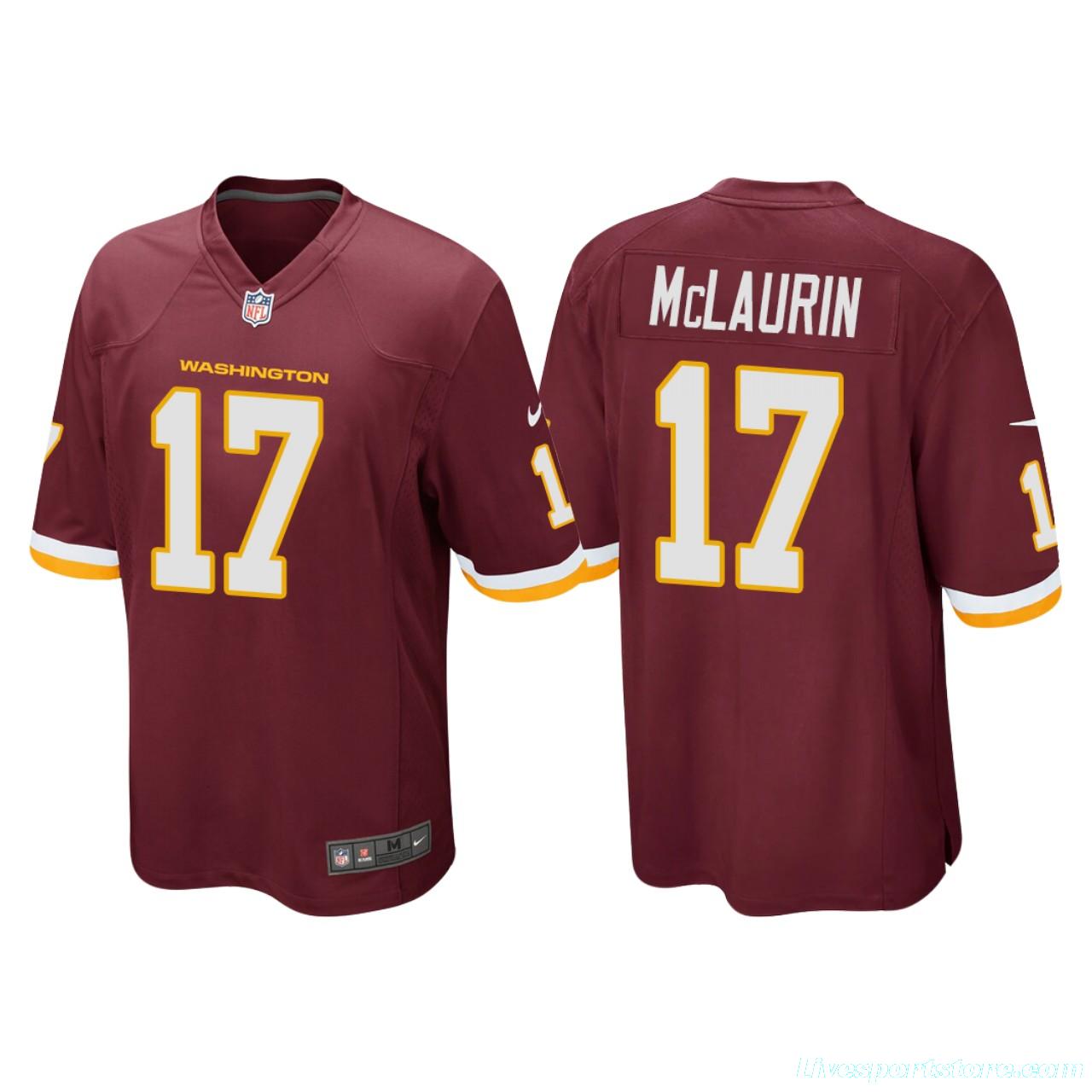 Men's #17 Terry McLaurin Burgundy Player Limited Team Jersey