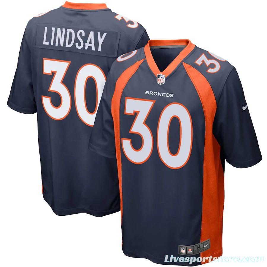 Men's Phillip Lindsay Navy Alternate Player Limited Team Jersey