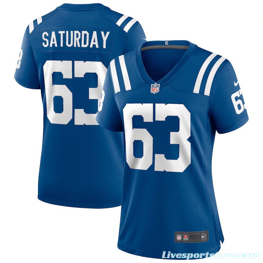 Women's Jeff Saturday Royal Retired Player Limited Team Jersey