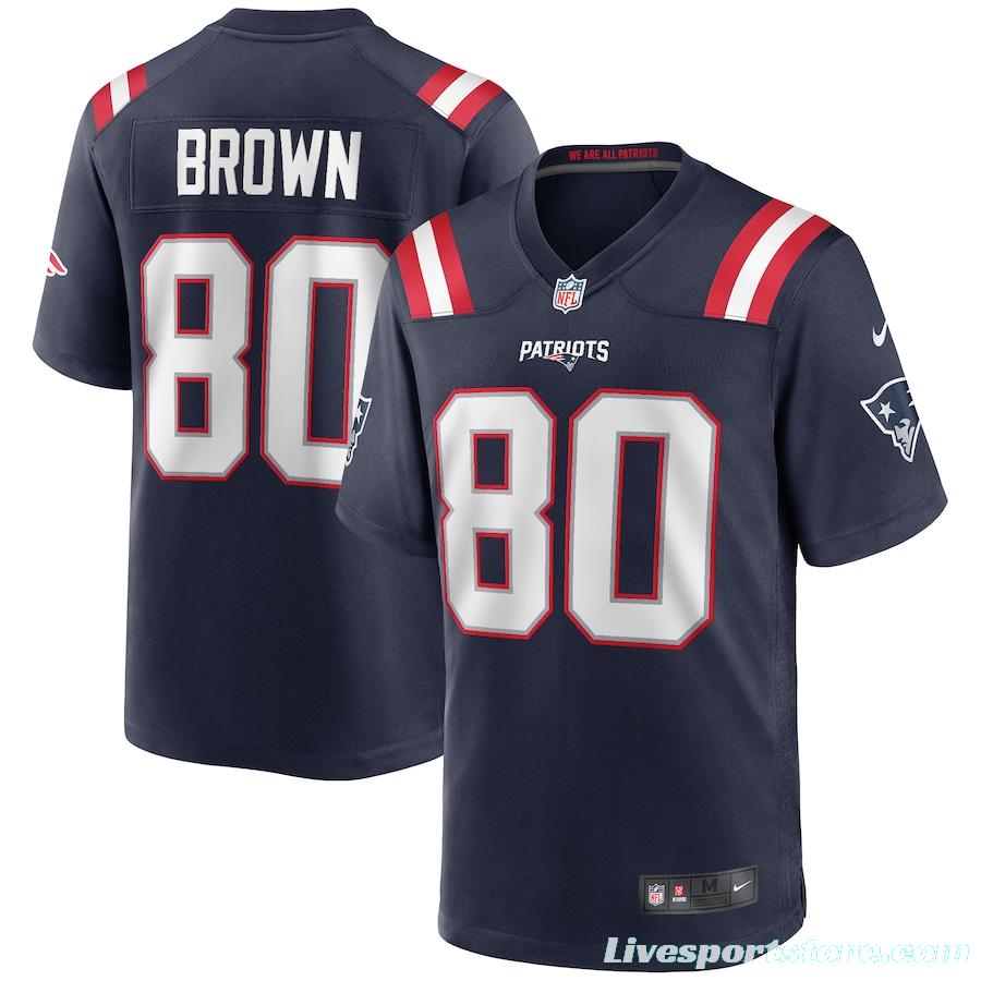 Men's Troy Brown Navy Retired Player Limited Team Jersey