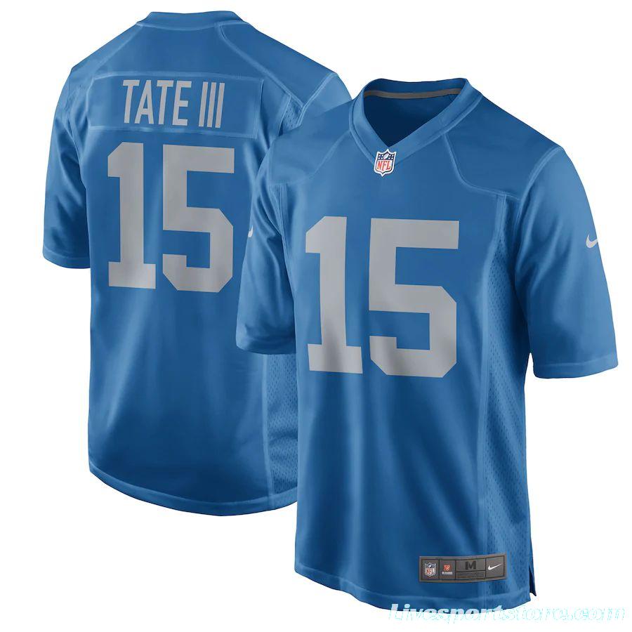 Men's Golden Tate Blue Throwback Player Limited Team Jersey