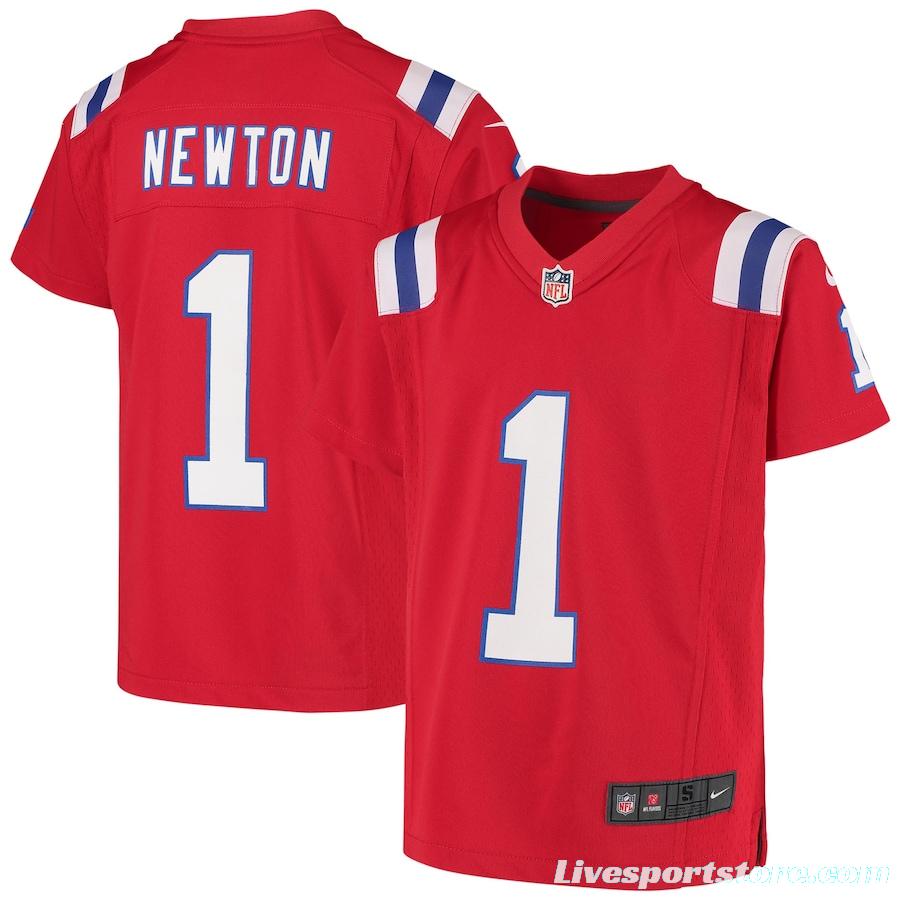 Youth Cam Newton Red Player Limited Team Jersey