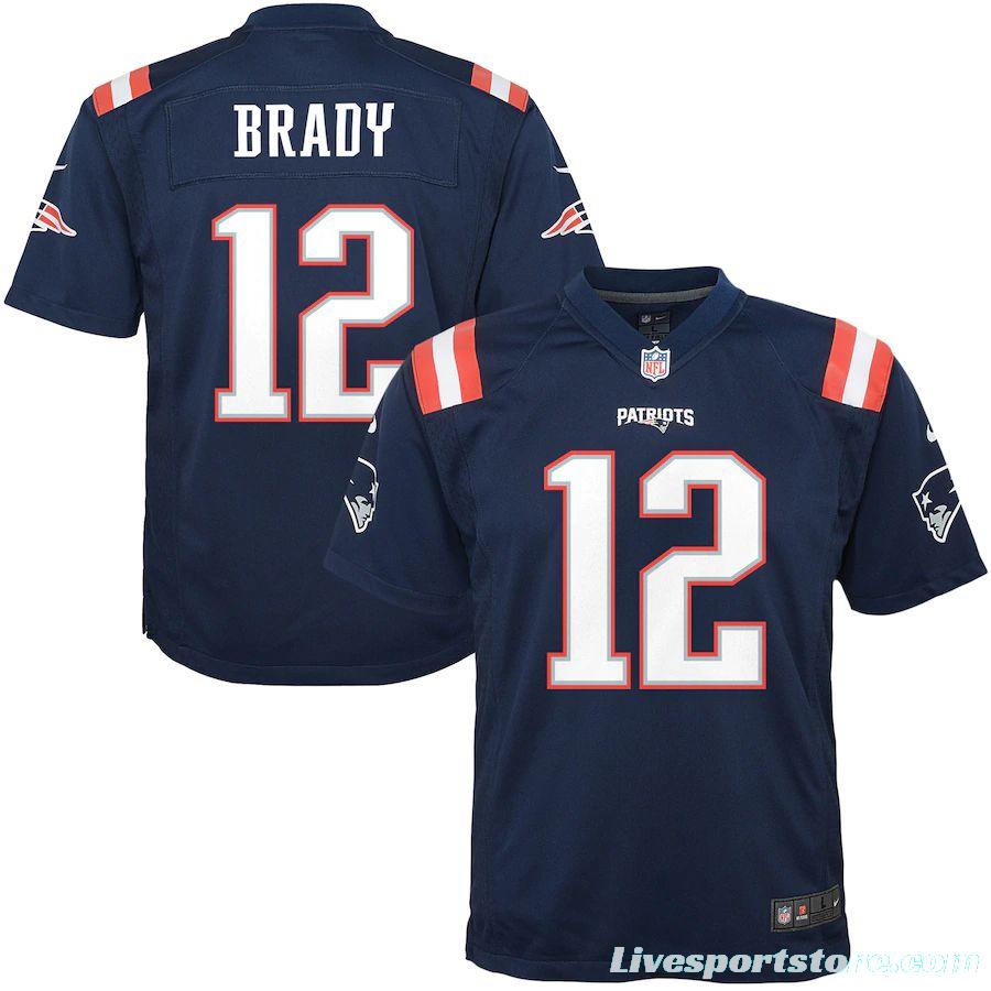 Youth Tom Brady Navy Rush Player Limited Team Jersey