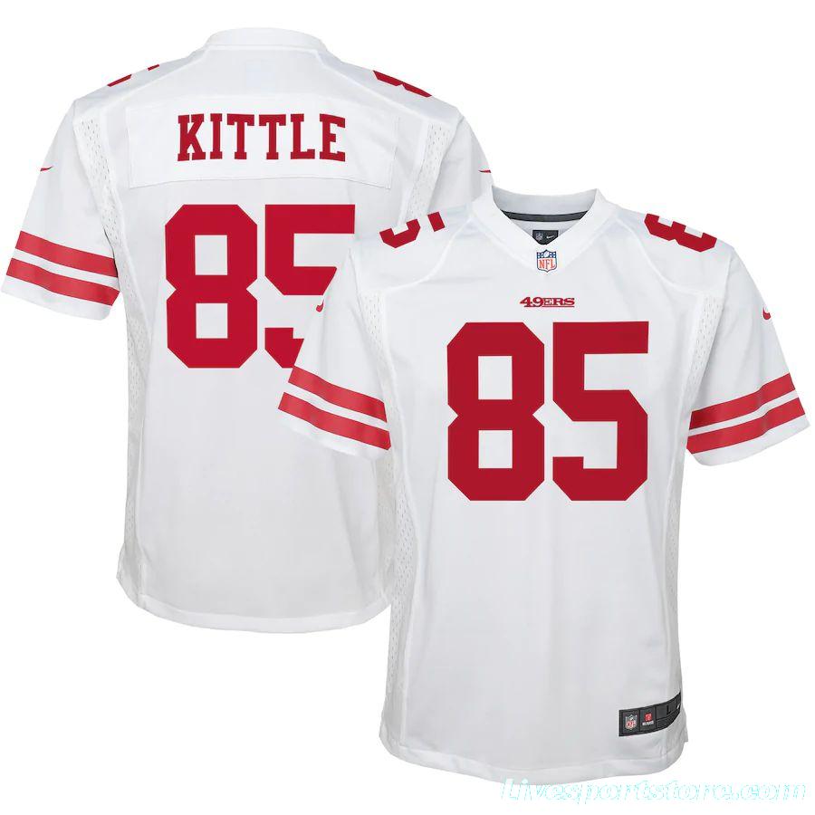 Youth George Kittle White Player Limited Team Jersey