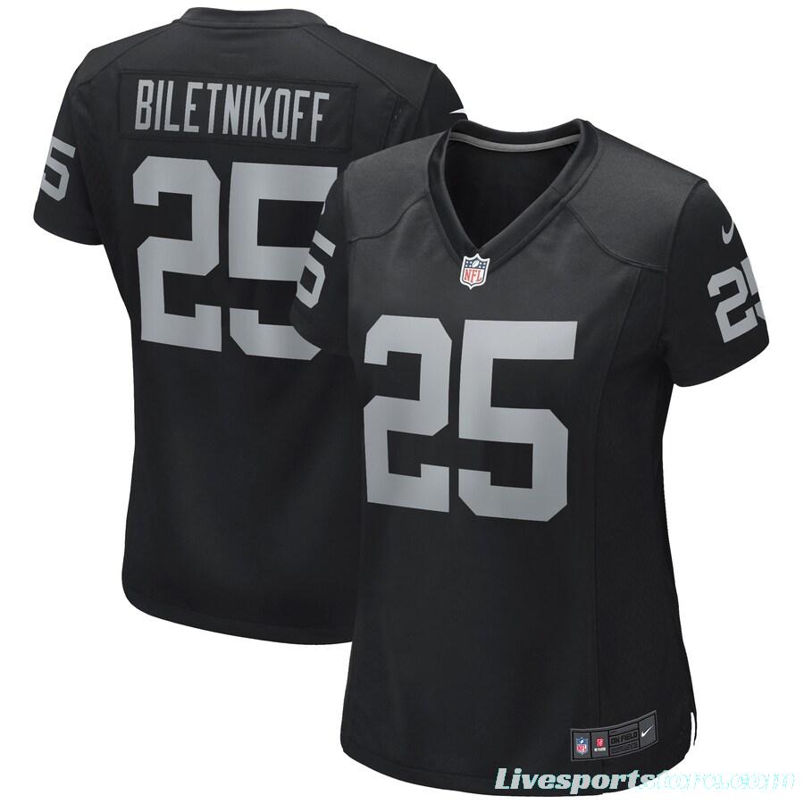 Women's Fred Biletnikoff Black Retired Player Limited Team Jersey