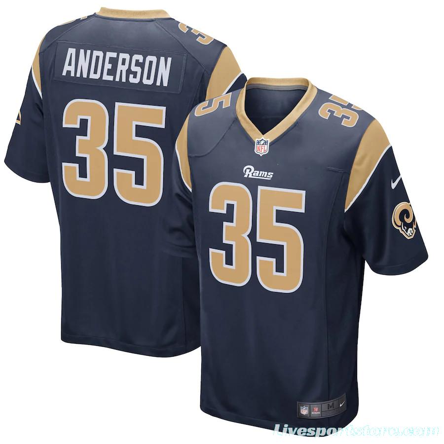 Men's C.J. Anderson Navy Player Limited Team Jersey