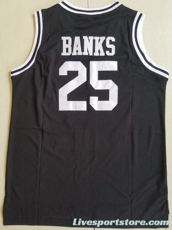 The Fresh Prince of Bel-Air Alfonso Ribeiro Carlton Banks Bel-Air Academy Black Basketball Jersey