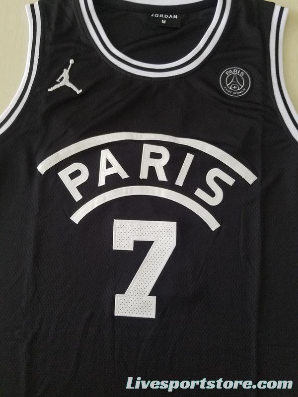 PSG Kylian Mbappé Black Basketball Jerseys