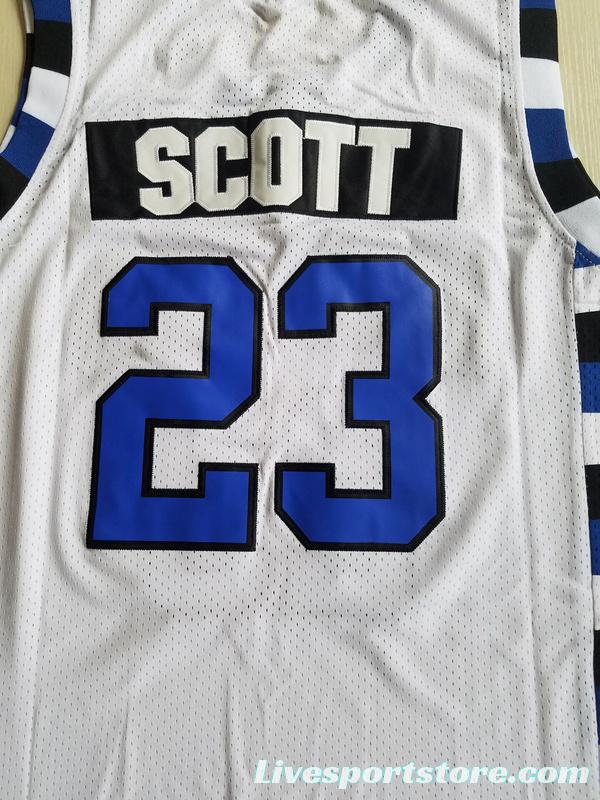 Nathan Scott 23 One Tree Hill Ravens White Basketball Jersey