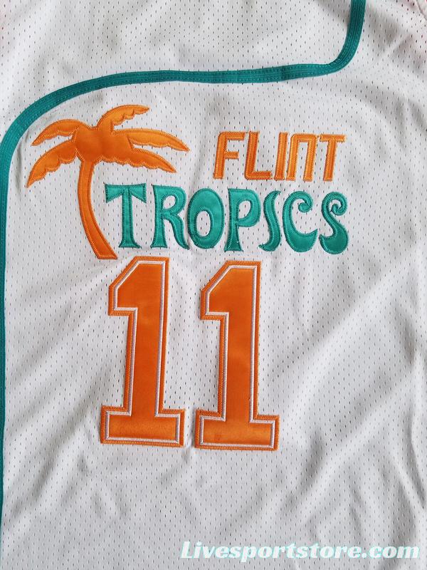 Flint Tropics 11 Ed Monix Basketball Jersey Semi Pro Team