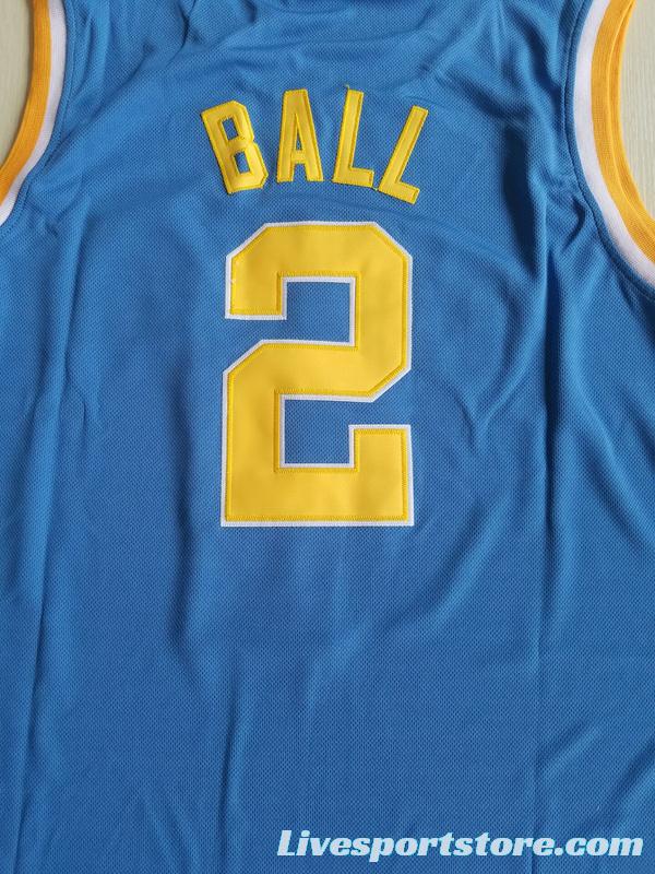 Lonzo Ball 2 UCLA College Light Blue Basketball Jersey