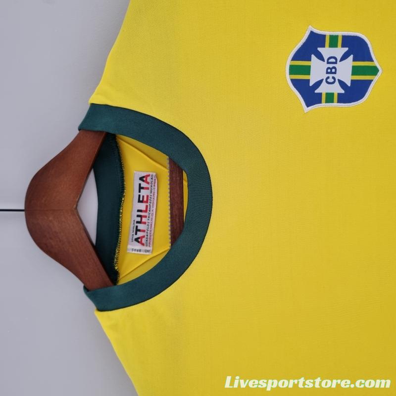 Retro Brazil 1970 Home Soccer Jersey