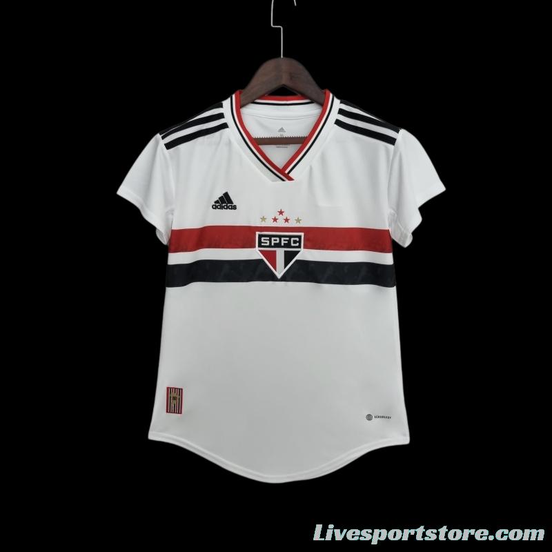 22/23 São Paulo Woman Home  Soccer Jersey