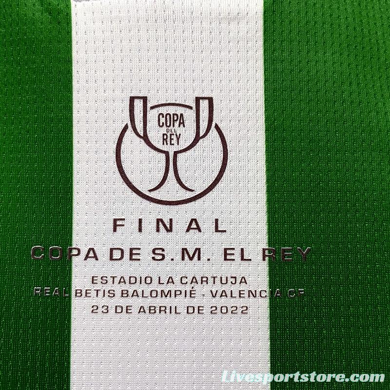 22/23 Real Betis King's Cup Version Home  Soccer Jersey