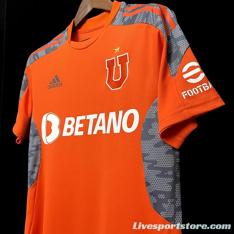 22/23 Chile Universidad De Goalkeeper Orange Jersey