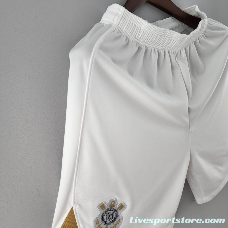 22/23 Corinthians White Soccer Shorts