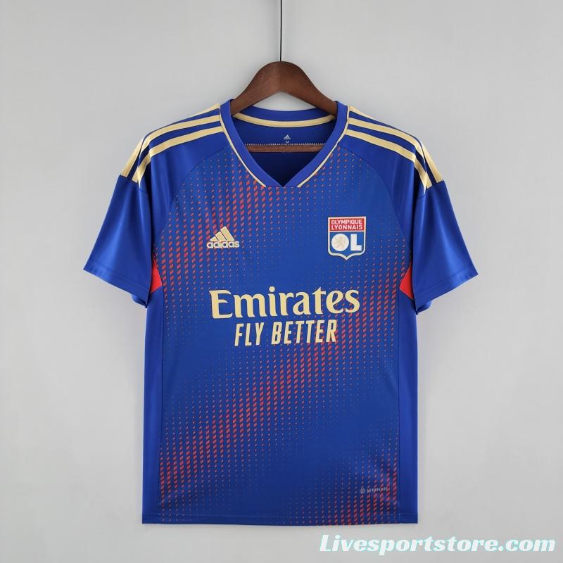 22/23 Lyon Forth Blue Soccer Jersey