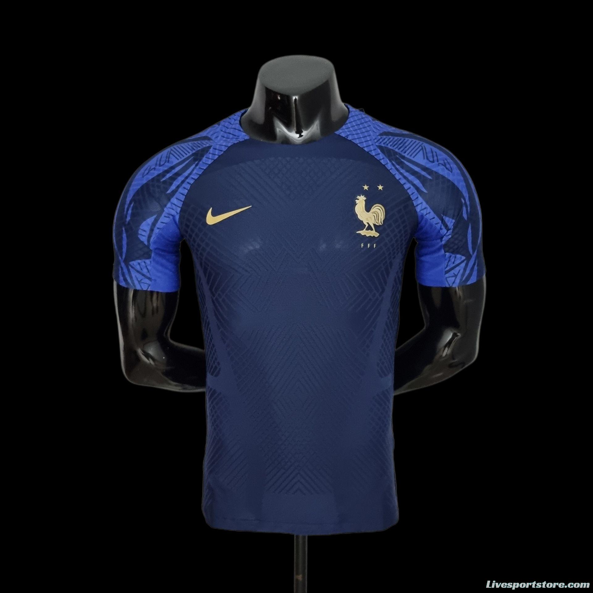 Player Version 2022 France Training Jersey Blue