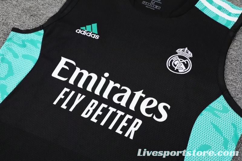 22/23 Real Madrid Pre-match Training Jersey Black Vest