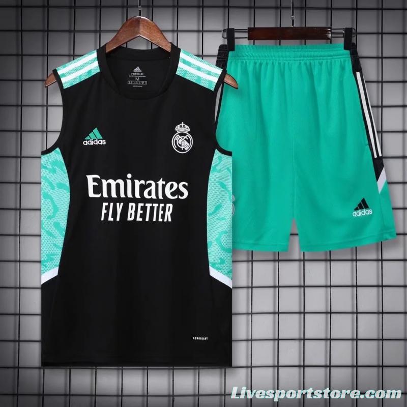 22/23 Real Madrid Pre-match Training Jersey Black Vest