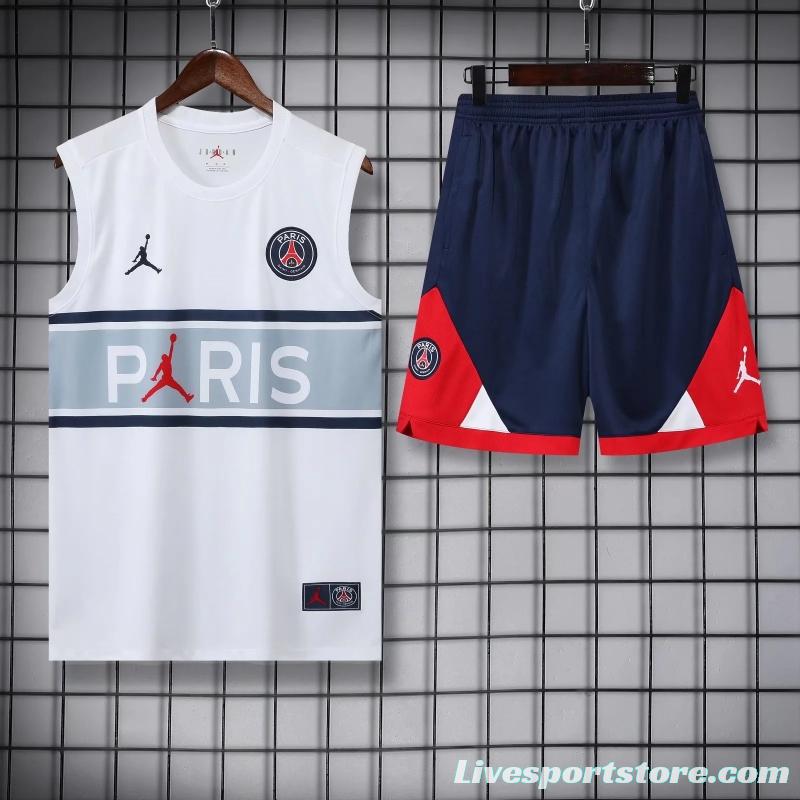 22/23PSG White Grey BArsenal Pre-match Training Jersey Vest